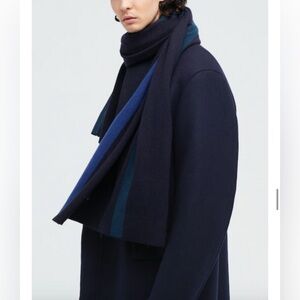Uniqlo +J Large Cashmere Scarf, Color: Black/Blue/Gray, NWT